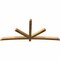 Ekena Millwork Alberta Rough Sawn Timber Gable Bracket, Western Red Cedar, 108"W x 49"H x 4"D x 4"F, 11/12 Pitch GBW108X49X0404ALB00RWR - alternate 4